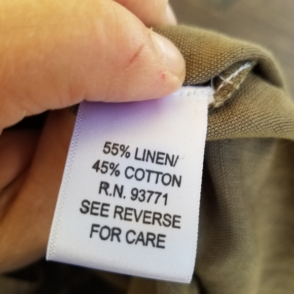 NWT Open-front linen duster jacket in Olive green, with pockets sz 2X - Picture 8 of 8